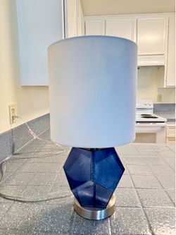 Glass Blue Lamp