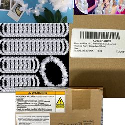 48pc LED White Hawaiian Leis