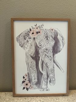 Boho Elephant Wall Art – 23” x 17”