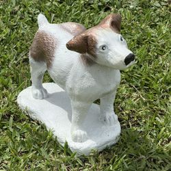 Jack Russell Terrier Dog, Concrete Statue Garden Decor 
