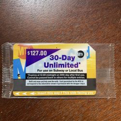 New 30 Day Unlimited Cards