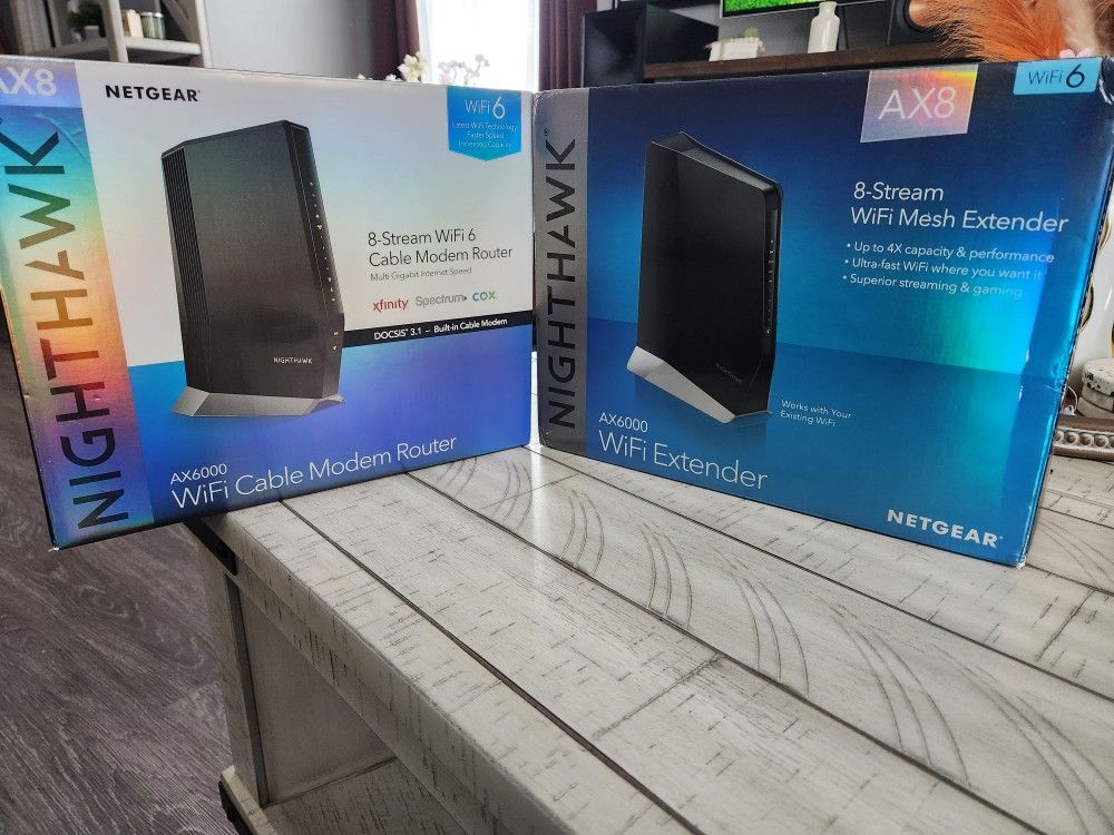 Nighthawk AX8 WIFI 6 MODEM/ ROUTER
NIGHTHAWK AX8 WIFI 6 EXTENDER