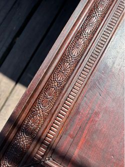 Solid Wooden Antique Carved Storage Chest/Box