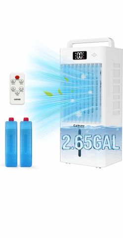 Portable 10L Air Conditioners, 3-IN-1 Evaporative Air Cooler with Remote Control