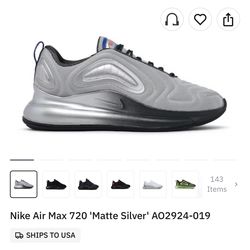 Nike Air Max 720 “Matte Silver” (AO2924-019) Men’s size 9 men’s