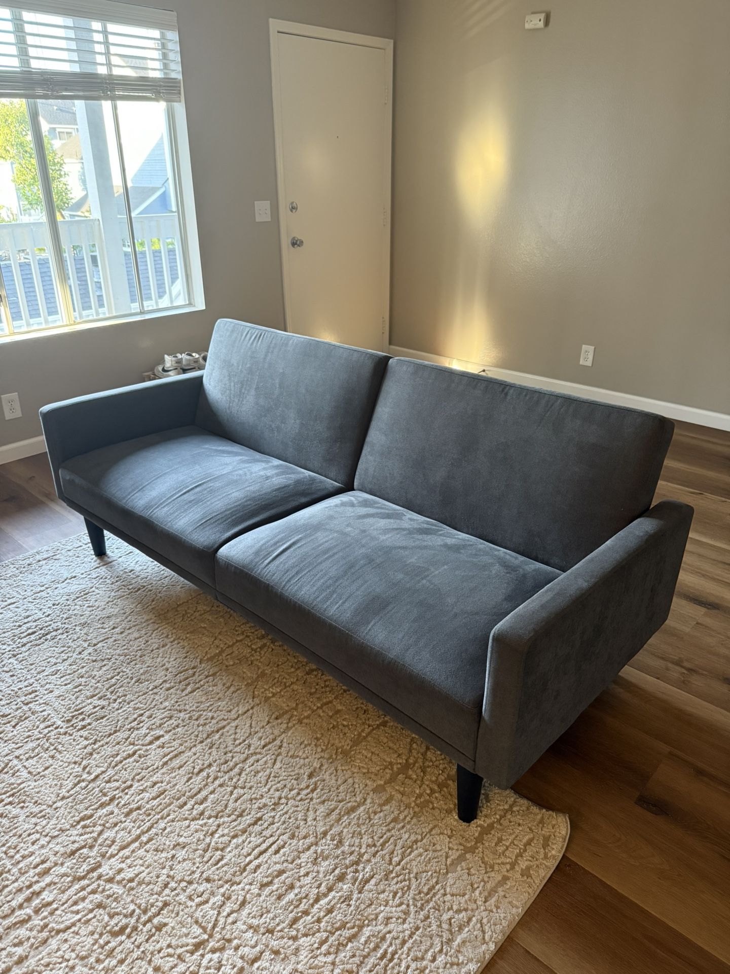 Cool Gray Futon (Price Is Negotiable)