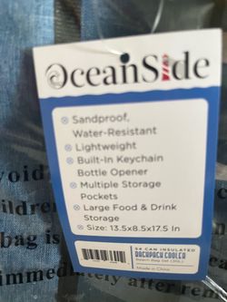 OceanSide 54-Can Insulated Backpack Cooler 30L