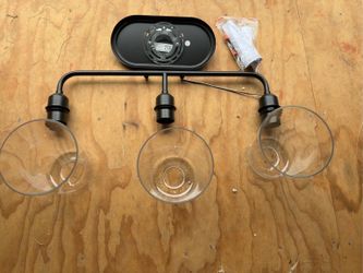 New 3-Light Matte Black Bathroom Vanity Light Fixture