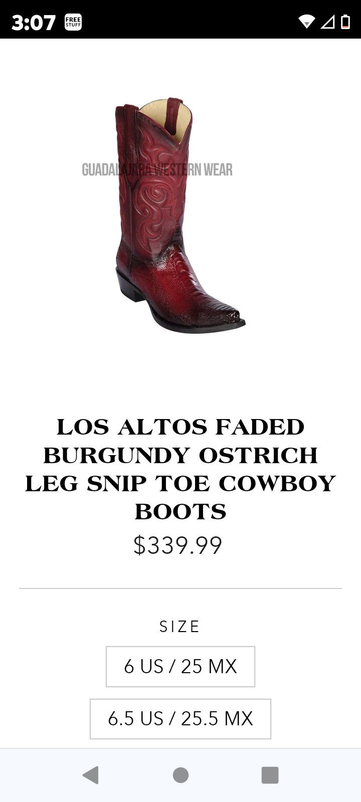 Los Altos Ostrich Boots