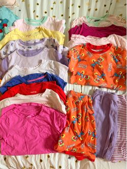 Girls Clothes Bundle - Long Sleeve Shirts, Dresses, Pants (Cat & Jack, Marvel)
