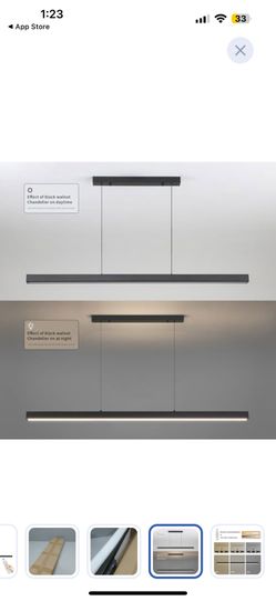 Mikeru 47.2'' Linear Pendant Light Kitchen Island, Dimmable Dining Room Light Fixtures Over Table with Remote Linear Dinning Room Light Island Lights 