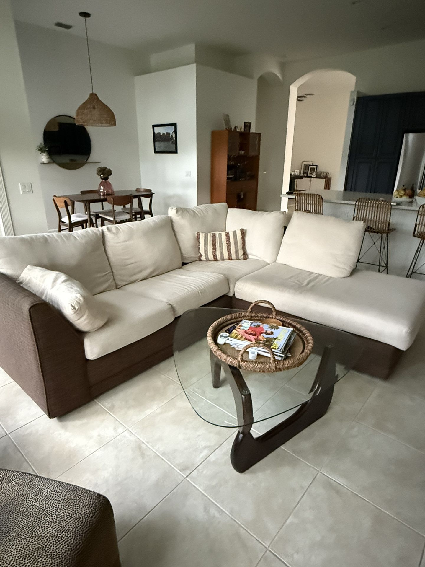 Left Arm Chaise and Coffee Table