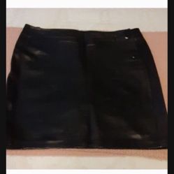 Black leather mini skirt by Inc, International Concepts, size 10