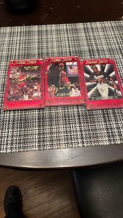 Micheal Jordon Basketball And Baseball Cards.