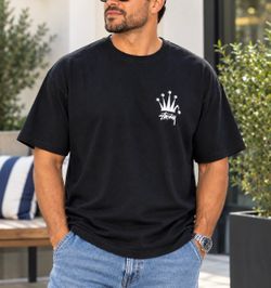 Stüssy Regal Crown Pigment Dyed Tee Black Men's XL