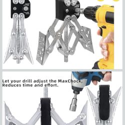 X-Shaped RV Stabilizer Wheel Chock (Allow Drill Adjust) Dual Axel RV Travel Trailer Camper Tire While Camping -2 Pack
