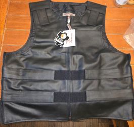 Platinum Wear Genuine Leather Motorcycle Club Vest 3XL New w/ Tags