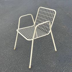 Vintage 60s Mid Century Modern MCM Single EMU Rio Model Wire Chair Made In Italy