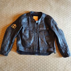 Icon Motorhead Black Leather Motorcycle Jacket