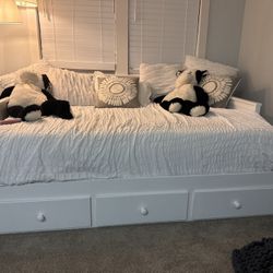 Full Solid Wood Storage Day bed/bed (two) $60 Each Or $100 for Both!