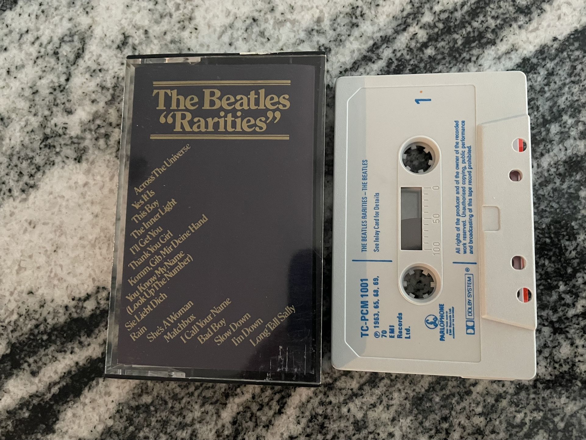 The Beatles Rarities Tape Cassette EMI Records