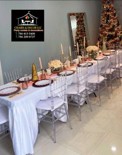 Chairs tables for event