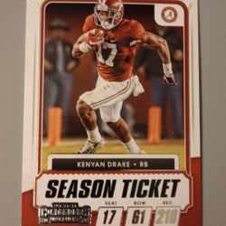 2021 Panini Kenyan Drake Alabama Crimson Tide #70 Draft Picks Contenders Season Ticket Football Card Collectible Sports NFL