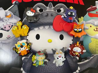 McDonalds Hello Kitty Godzilla Happy Meal Toy Figures Complete Set