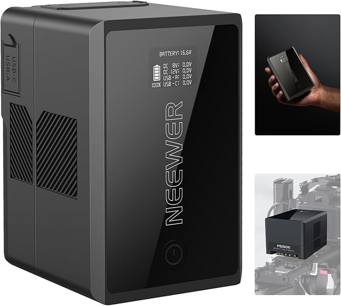 Neewer PS150E V-Mount Battery – 150Wh Ultra Compact with 100W PD Fast Charging