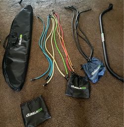 Gorilla Bow Original 56" Gym Bar and Resistant Band Workout System  Exercise Bar