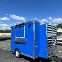 Blue New Food Trailer 10 Ft