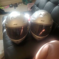 Bilt Nomad Motor Cycle Helmets With Cardo  Comms Installed