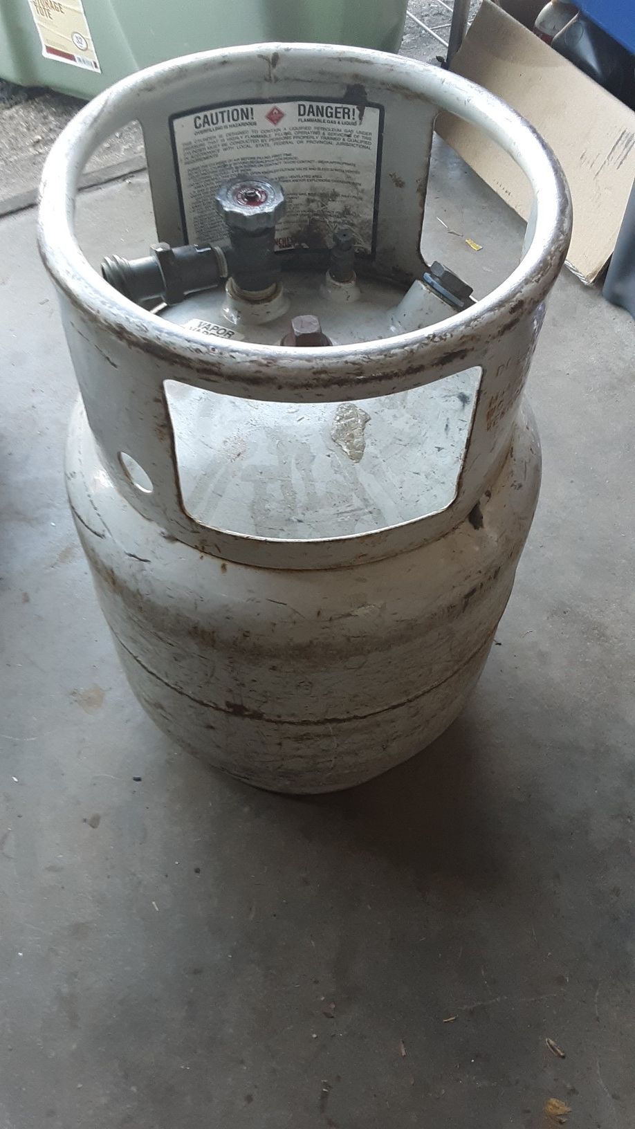 Tanque de gas vacío