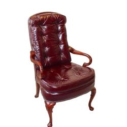Vintage Faux-Leather Chair - In Pristine Condition 