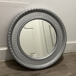 Light Gray Modern Style Circle Mirror