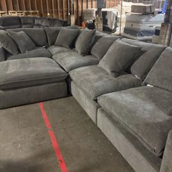 Brand New Mira 6-Piece Fabric Modular Sectional
