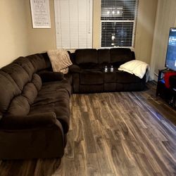 Beautiful And Comfortable 3 Piece Couch Recliners And Pull Out Bed! WERE MOVING OUT AND WE NEED IT GONE TODAY!