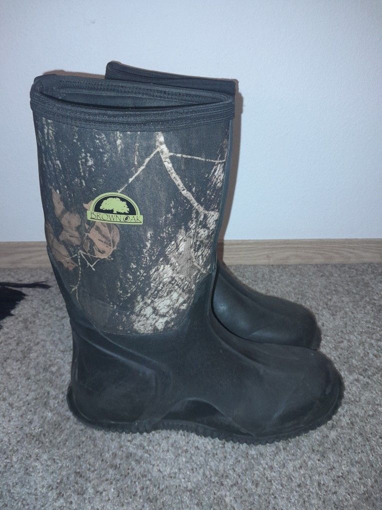 Brown Oak Rubber/neoprene Boots