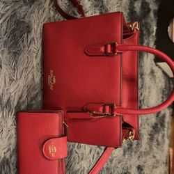 Coach Tote With Matching Wallet 