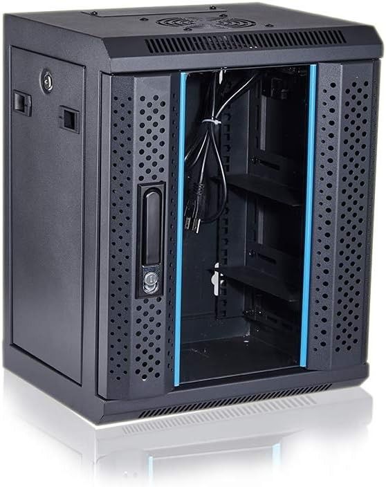 Kenuco SOHO Mini 10'' Rack for 10'' Patch Panels, Shelves, SOHO Active Components | Fan NOT Included |