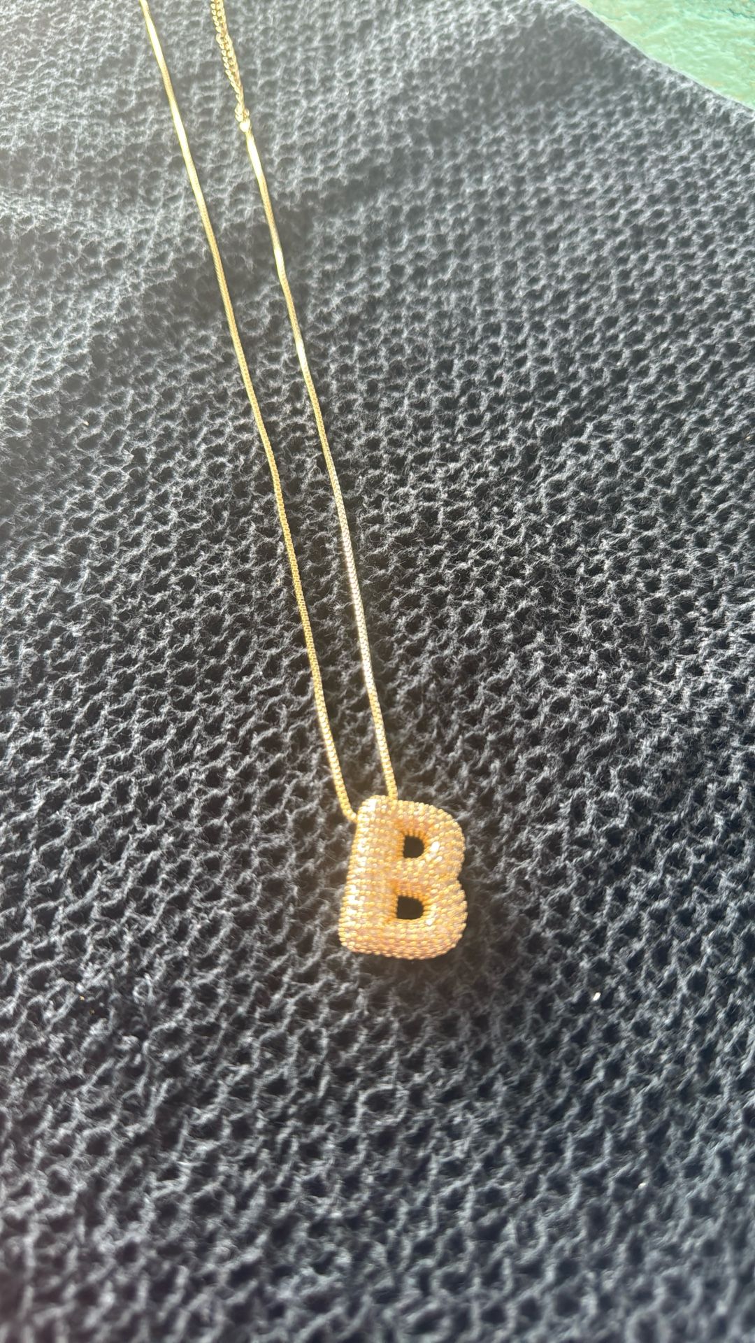 Initial B gold Necklace