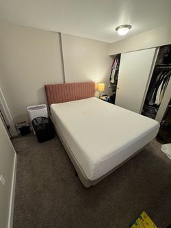 Queen Bed Frame + Mattress + Box Spring