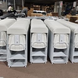Brand New White Folding Chairs Box