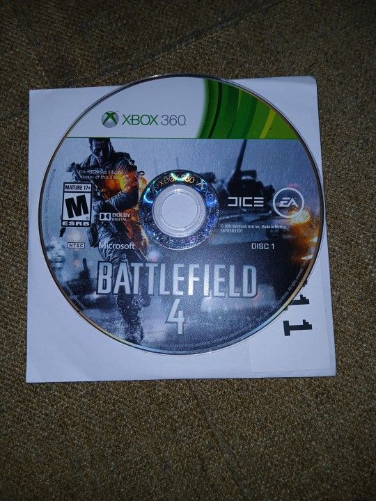 Battlefield 4 For Xbox 360 Disc 1