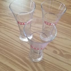 3 Pernod Glasses