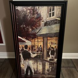 Framed Restaurant Scene