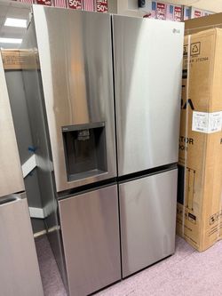 Refrigerator, LG 36” wide side by side refrigerator