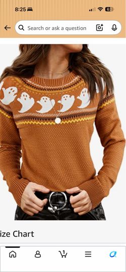 Ghost Halloween Swester XL NEW! Selling on Amazon for $42