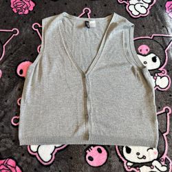 Grey H&M vest cardigan - size s 