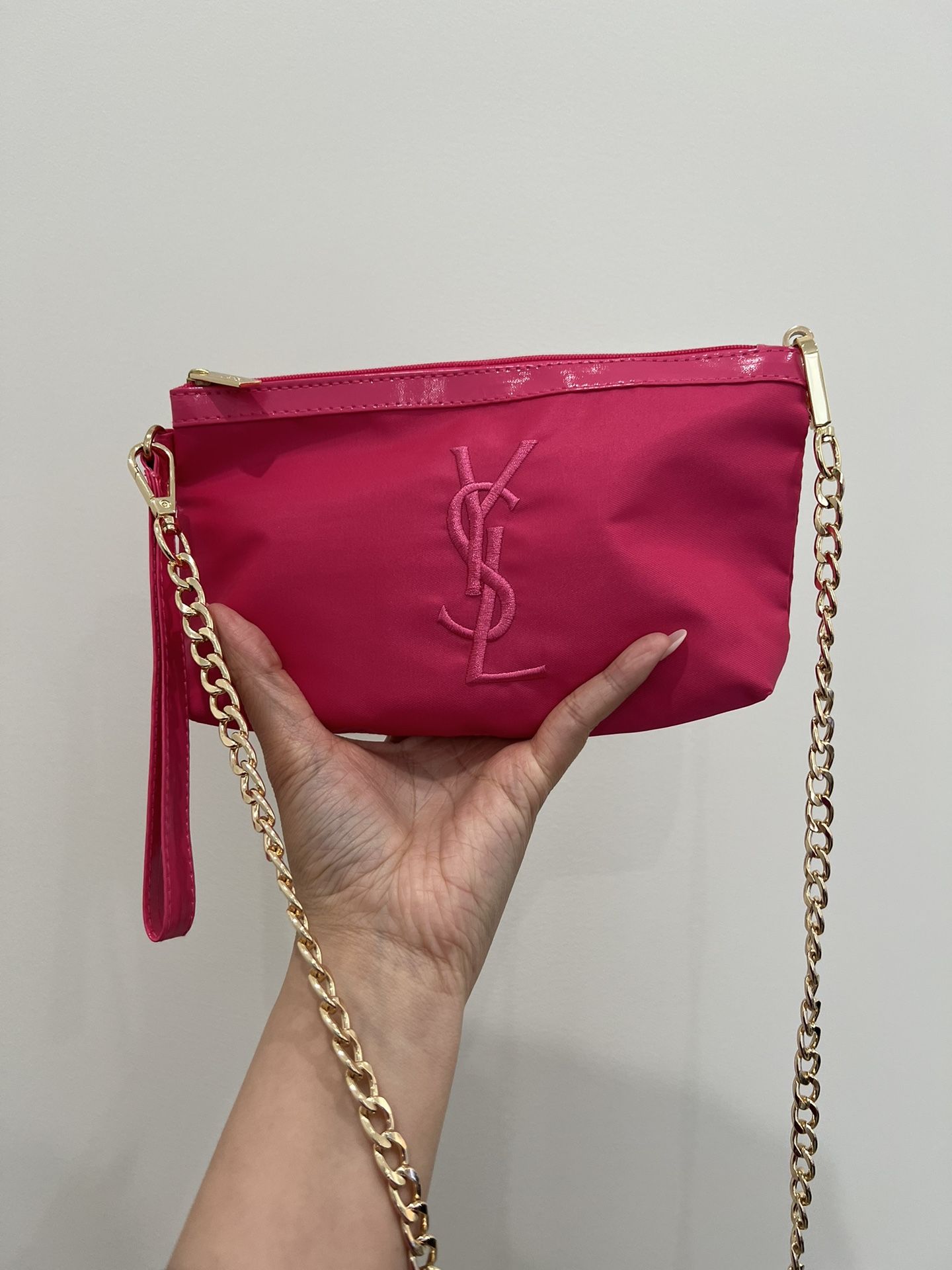 YSL Pink Crossbody Wristlet 